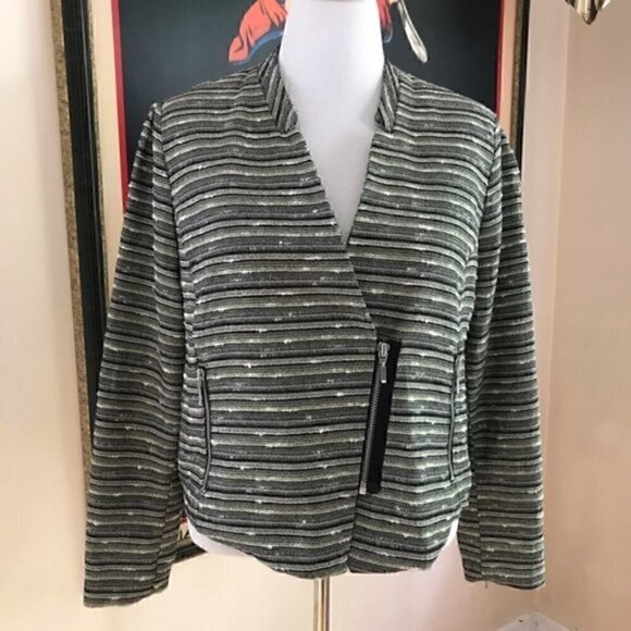 Mossimo Supply Co. Jackets & Blazers - Mossimo: V-Neck Zipper Tweed Jacket Sz 18